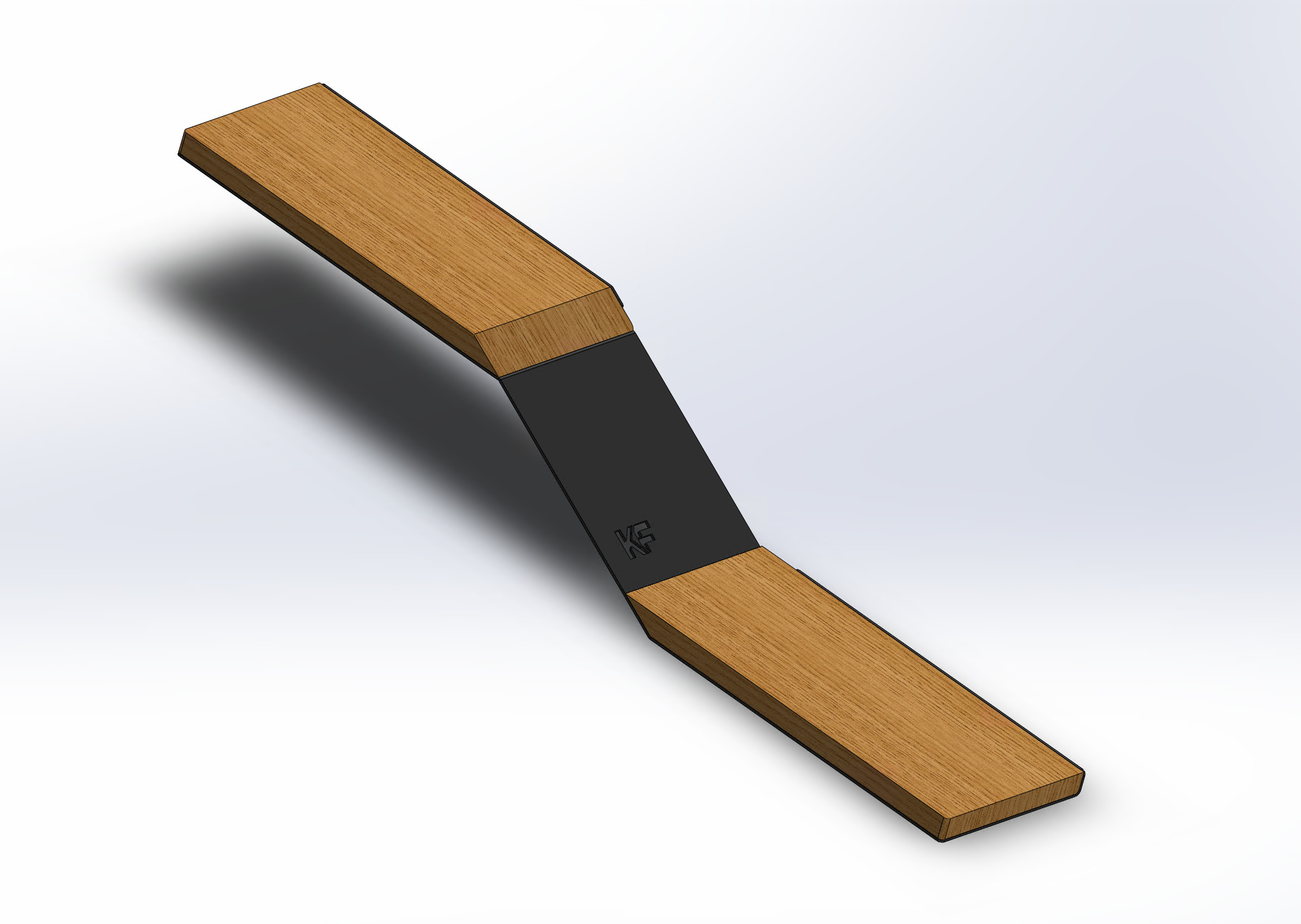 Kernform Fjordoak – Wandregal aus Eiche & Aluminium