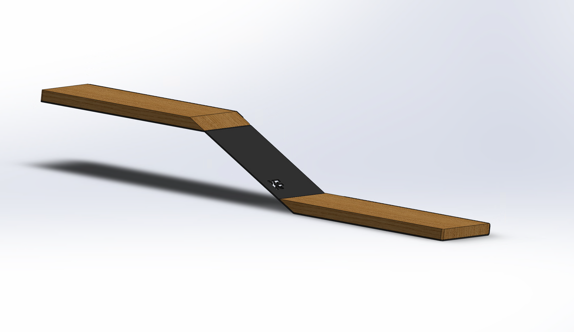 Kernform Fjordoak – Wandregal aus Eiche & Aluminium