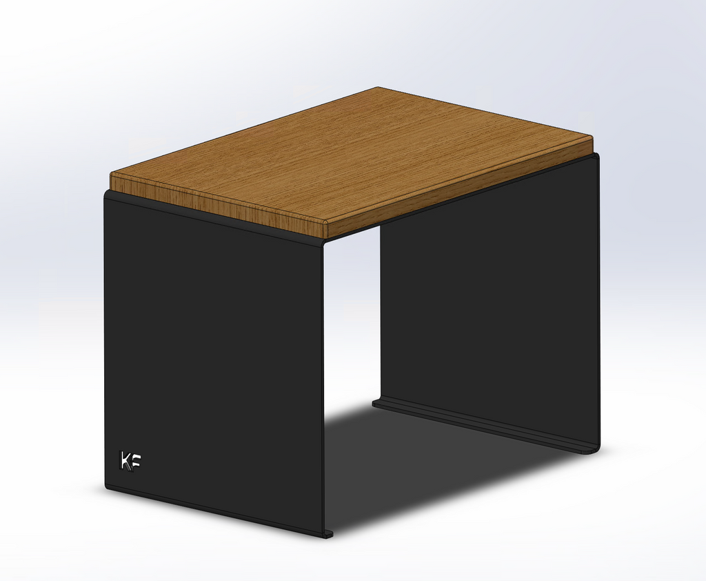Kernform Fjell – Tisch aus Eiche & Aluminium